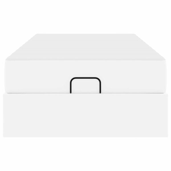 vidaXL Gultas rāmis ar matraci ar matraci 2 pcs Balts PVC