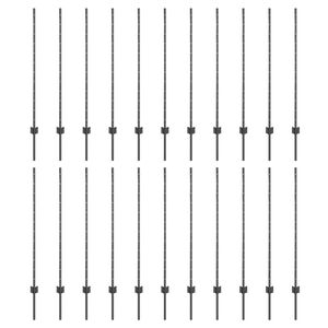 vidaXL Žoga āķis 44 pcs Pelēka 160 cm Tērauds