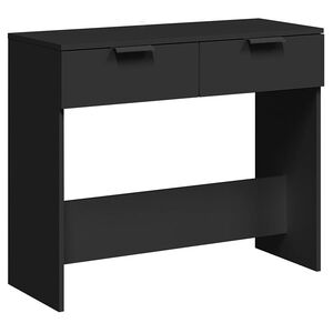 vidaXL konsoles galdiņ&scaron;, melns, 90x36x75 cm, inženierijas koks