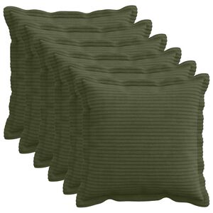 vidaXL Spilvenu pārvalks 6 gab. HOUTEN Zaļa 30 x 30 cm kordurojs