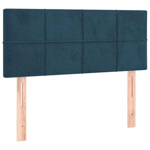 vidaXL gultas galvgalis, 100x5x78/88 cm, zils samts