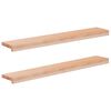 vidaXL Logu palodzes 2 gab. Dabiska 90 x 15 x 2 cm Cietais gobu koks