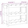 vidaXL vīna pudeļu plaukts 12 pudelēm, brūns priedes masīvkoks