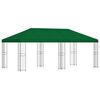vidaXL Paviljons ar sānu sienām 6 x 3 m Zaļa Poliesters un tērauds