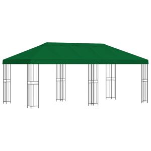 vidaXL Paviljons ar sānu sienām 6 x 3 m Zaļa Poliesters un tērauds 190