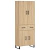 vidaXL augstais skapis, ozolkoka, 69,5x34x180 cm, inženierijas koks