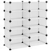 vidaXL apavu plaukts, caurspīdīgs, 84x32x88,5 cm, plastmasa