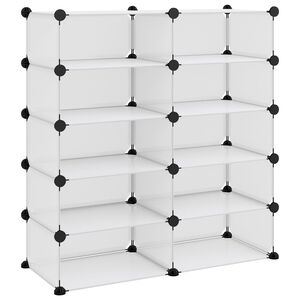vidaXL apavu plaukts, caurspīdīgs, 84x32x88,5 cm, plastmasa