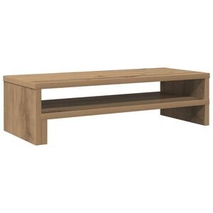 vidaXL monitora paliktnis, koka krāsa, 54x22x15 cm, konstruēts koks