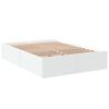 vidaXL gultas rāmis, balts, 140x190 cm, inženierijas koks