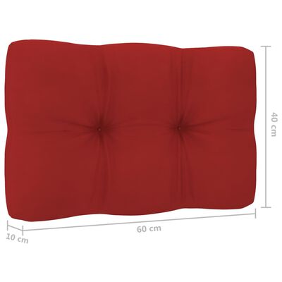 vidaXL dārza krēsls, sarkani matrači, impregnēta priede