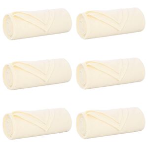 vidaXL Pledu segas 6 gab. Krēmkrāsa 270 x 240 cm 5.44 kg Flīss