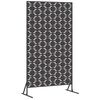 vidaXL Privātuma ekrāns 100 x 50 x 180 cm Tērauds Melns