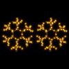 vidaXL Ziemassvētku sniegpārslas figūras, 2 gab., baltas LED, 38x37 cm