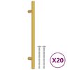 vidaXL skapja rokturi, 20 gab., zelta, 160 mm, nerūsējo&scaron;ais tērauds