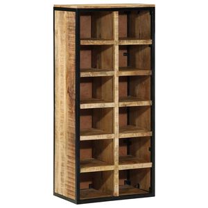 vidaXL Apavu skapis 50 x 30 x 110 cm Cieta mango koksne Brūna