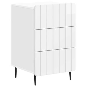 vidaXL Nakts skapītis Spīdīgi balts 43x 41 x 68 cm Inženierijas koks