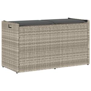 vidaXL āra glabā&scaron;anas sols ar spilvenu gai&scaron;i pelēks, 100cm