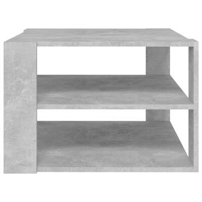 vidaXL kafijas galdiņš, betona pelēks, 60x60x40 cm, skaidu plāksne