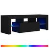 vidaXL TV galdiņ&scaron; ar LED lampiņām, 120x35x40 cm, melns