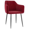 vidaXL virtuves krēsli, 2 gab., vīnsarkans samts