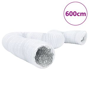 vidaXL ventilācijas kanāls, alumīnijs, 6 m, &Oslash;15 cm, PVC