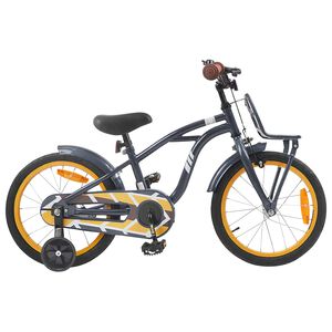 vidaXL Bērnu Velosipēds 16 Collas no 4-6 gadiem Tum&scaron;i pelēka