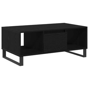 vidaXL Kafijas galdiņ&scaron; Melns ozolkoks 90 x 50 x 36.5 cm