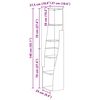 vidaXL Stūra skapītis Vecs koks 27,5x27x140cm Inženierijas koks