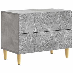 vidaXL Naktsgaldiņ&scaron; Betona pelēks 62 x 34,5 x 48 cm Inženierijas koks