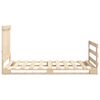 vidaXL gultas rāmis ar galvgali, 100x200 cm, priedes masīvkoks