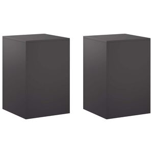 vidaXL Augu statīvs 2 pcs Melns 40 x 40 x 60 cm Tērauds