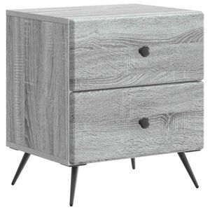 vidaXL Nakts skapītis Pelēks Sonoma ozols 43 x 34,5 x 47,5 cm