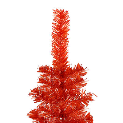vidaXL mākslīgā Ziemassvētku egle, šaura, 150 cm, sarkana