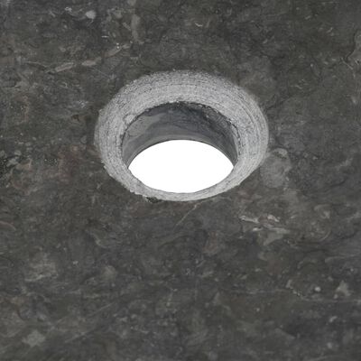 vidaXL izlietne, 50x35x12 cm, melns marmors