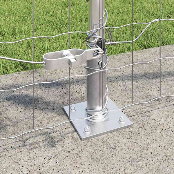 vidaXL Žogs ar stabu Sudraba 1 x 25 m Tērauds