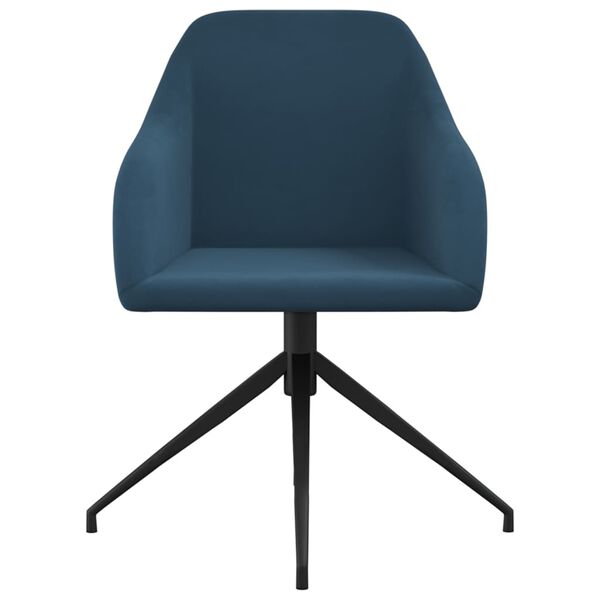 vidaXL virtuves krēsli, 6 gab., zils samts