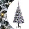 vidaXL Mākslīgā Ziemassvētku eglīte su 150 LED ar statīvu Balts 150 cm