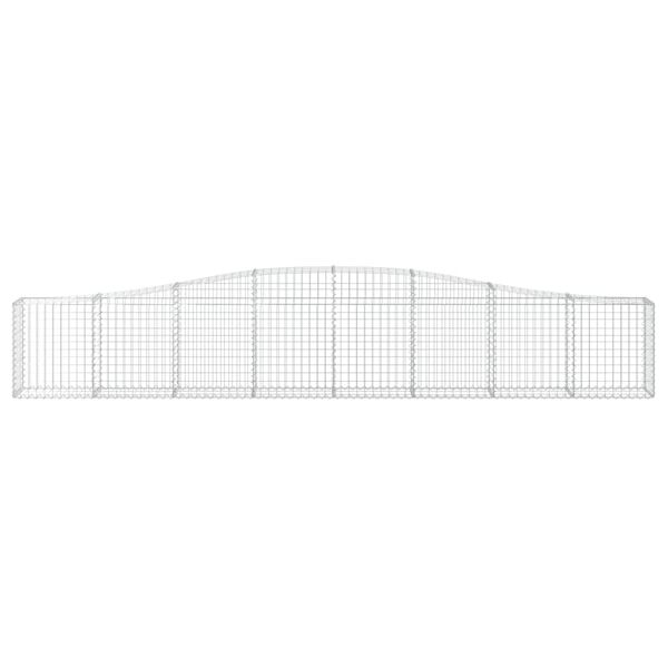 vidaXL arkveida gabiona grozi, 20 gb., 400x30x60/80 cm, cinkota dzelzs