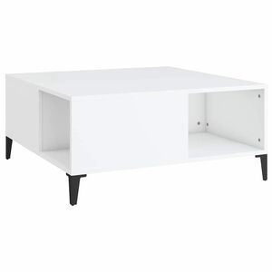 vidaXL kafijas galdiņ&scaron;, balts, 80x80x36,5 cm, inženierijas koks