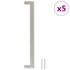 vidaXL skapja rokturi, 5 gab., sudraba, 224 mm, nerūsējo&scaron;ais tērauds