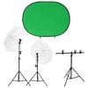 vidaXL fotostudijas apgaismojuma komplekts un fons