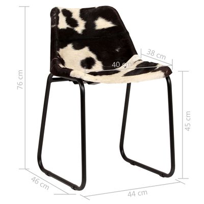 vidaXL virtuves krēsli, 4 gab., dabīga kazas āda