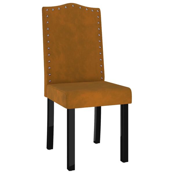 vidaXL virtuves krēsli, 4 gab., brūns samts