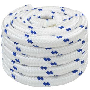 vidaXL Daudzfunkcionāla saimniecības virve 40 mm 25 m Balta un zila PP