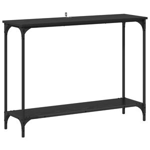 vidaXL Konsoles galds Melns ozols 101 x 30.5 x 75 cm Inženierijas koks