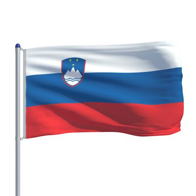 vidaXL Slovēnijas karogs un karoga masts, alumīnijs, 6 m
