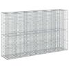 vidaXL Gabions pacelta gulta 3 gab. 250 x 50 x 150 cm Cinkota tērauda