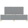 vidaXL Gultas rāmis ar galvas klāju Gai&scaron;i pelēka 200 x 200 cm audums