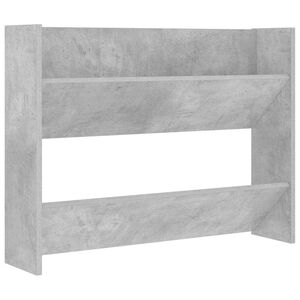 vidaXL sienas apavu plaukts, betonpelēks, 80x18x60cm inženierijas koks
